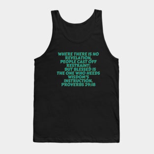 Bible Verse Proverbs 29:18 Tank Top